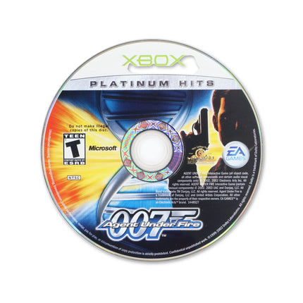 007 Agent Under Fire [Platinum Hits] for Microsoft Xbox - Disc front with label - Game only.