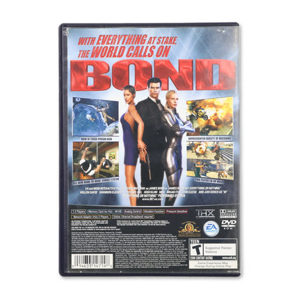 007 Everything or Nothing for Sony PlayStation 2 - Case back cover - Product gallery.