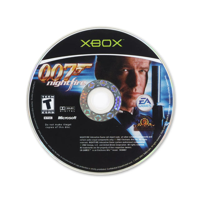 007 Nightfire for Microsoft Xbox - Disc front with label - Game only.