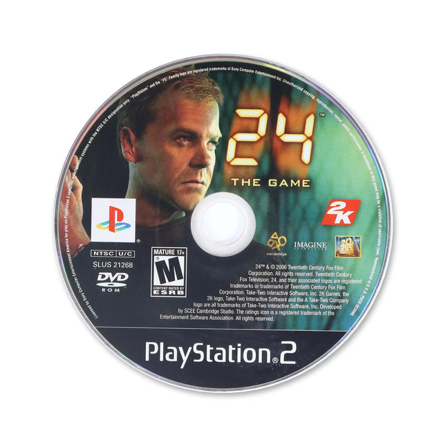 24 the Game for Sony PlayStation 2 - Disc front with label - Game only.