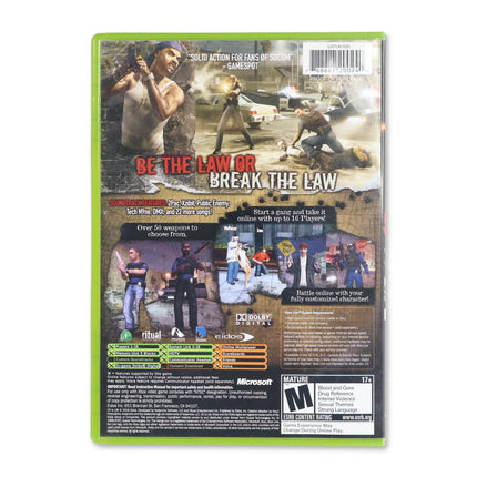 25 to Life for Microsoft Xbox - Case back cover - Product gallery.