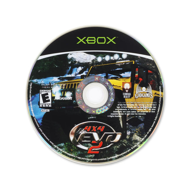 4x4 EVO 2 for Microsoft Xbox - Disc front with label - Game only.