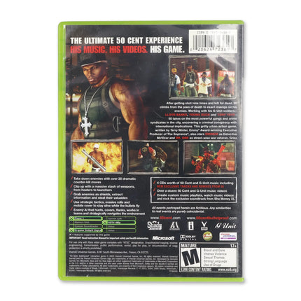 50 Cent Bulletproof for Microsoft Xbox - Case back cover - Product gallery.