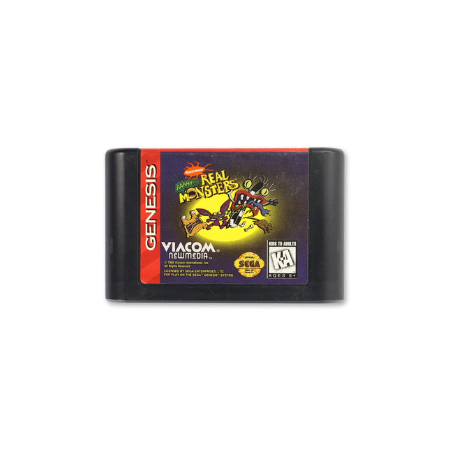 AAAHH Real Monsters for Sega Genesis - Cartridge front with label - Game only.
