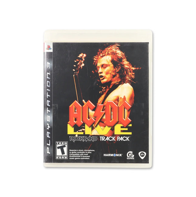 AC/DC Live Rock Band Track Pack for PlayStation 3 - Box front - Complete in box or box and game.