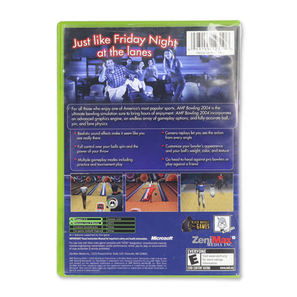 AMF Bowling 2004 for Microsoft Xbox - Case back cover - Product gallery.