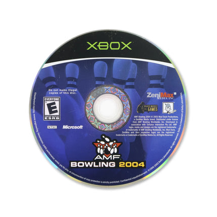 AMF Bowling 2004 for Microsoft Xbox - Disc front with label - Game only.