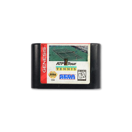 ATP Tour Championship Tennis for Sega Genesis - Cartridge front with label - Game only.