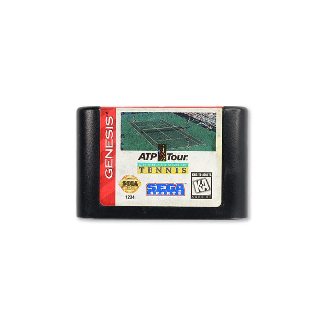 ATP Tour Championship Tennis for Sega Genesis - Cartridge front with label - Game only.