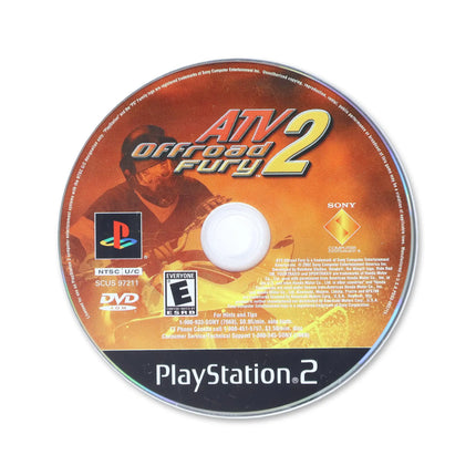 ATV Offroad Fury 2 for Sony PlayStation 2 - Disc front with label - Game only.