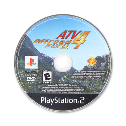 ATV Offroad Fury 4 for Sony PlayStation 2 - Disc front with label - Game only.
