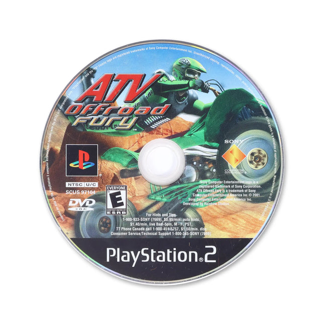ATV Offroad Fury for Sony PlayStation 2 - Disc front with label - Game only.
