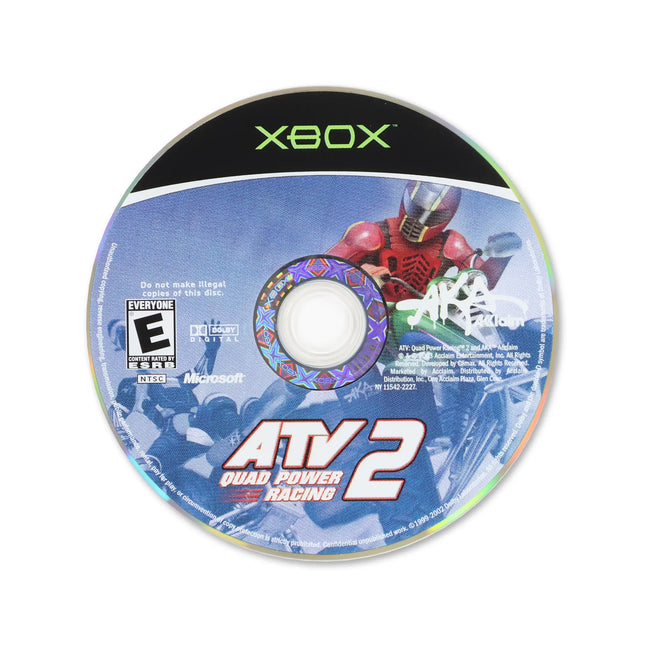 ATV Quad Power Racing 2 for Microsoft Xbox - Disc front with label - Game only.