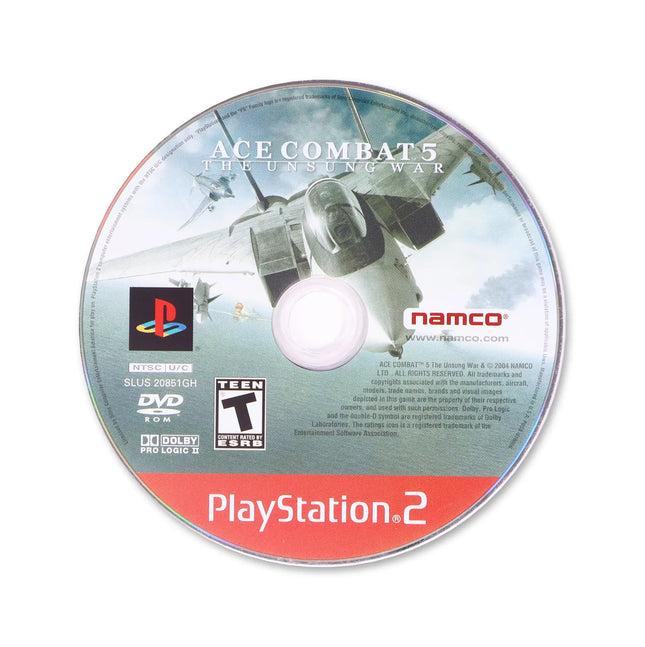 Ace Combat 5 Unsung War [Greatest Hits] for Sony PlayStation 2 - Disc front with label - Game only.