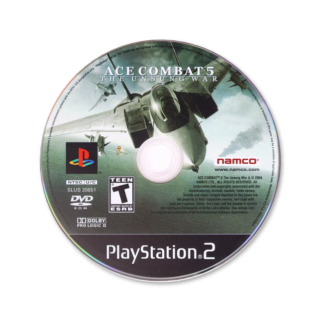 Ace Combat 5 Unsung War for Sony PlayStation 2 - Disc front with label - Game only.