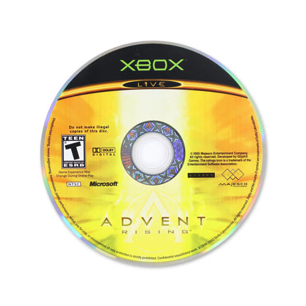 Advent Rising for Microsoft Xbox - Disc front with label - Game only.