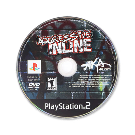 Aggressive Inline for Sony PlayStation 2 - Disc front with label - Game only.