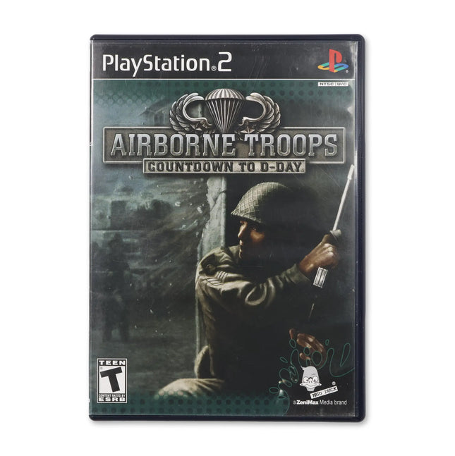 Airborne Troops Countdown to D-Day for Sony PlayStation 2 - Case front cover - Complete in box or case and game.