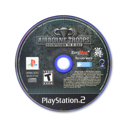 Airborne Troops Countdown to D-Day for Sony PlayStation 2 - Disc front with label - Game only.