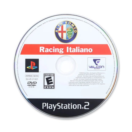 Alfa Romeo Racing Italiano for Sony PlayStation 2 - Disc front with label - Game only.