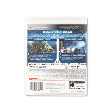 Aliens Colonial Marines for PlayStation 3 - Box back - Product gallery.