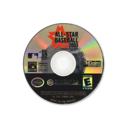 All-Star Baseball 2003 for Nintendo GameCube - Disc front with label - Game only.