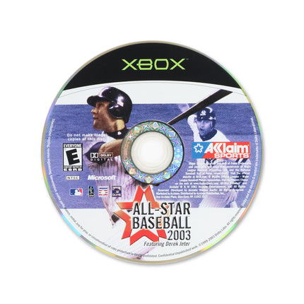 All-Star Baseball 2003 for Microsoft Xbox - Disc front with label - Game only.