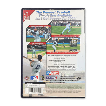 All-Star Baseball 2004 for Sony PlayStation 2 - Case back cover - Product gallery.