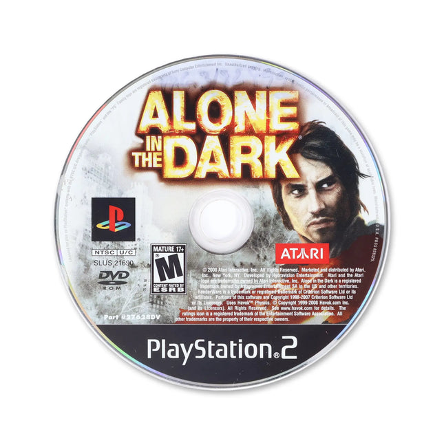 Alone in the Dark for Sony PlayStation 2 - Disc front with label - Game only.
