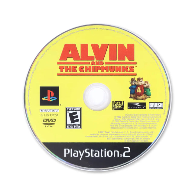Alvin And The Chipmunks The Game for Sony PlayStation 2 - Disc front with label - Game only.