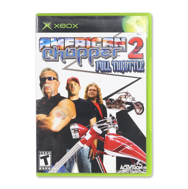 American Chopper 2 Full Throttle for Microsoft Xbox - Case front cover - Complete in box or case and game.