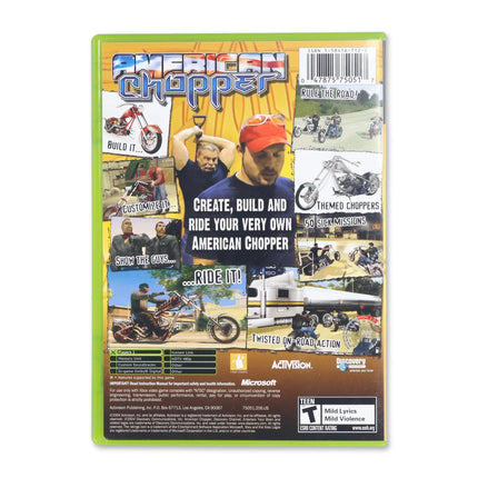 American Chopper for Microsoft Xbox - Case back cover - Product gallery.