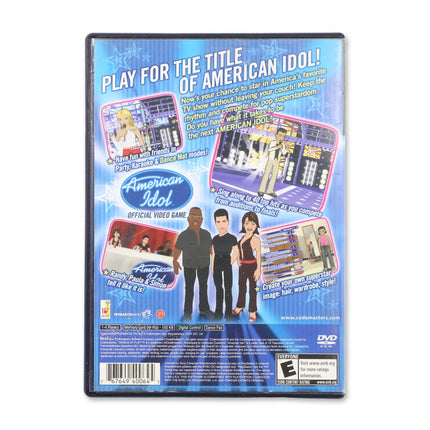 American Idol for Sony PlayStation 2 - Case back cover - Product gallery.