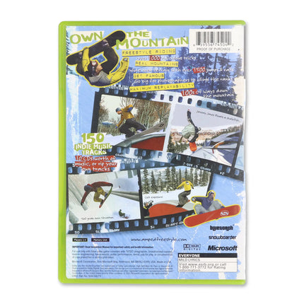 Amped Snowboarding for Microsoft Xbox - Case back cover - Product gallery.