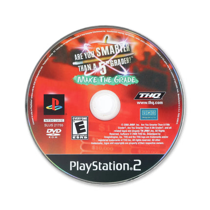 Are You Smarter Than A 5th Grader? Make the Grade for Sony PlayStation 2 - Disc front with label - Game only.