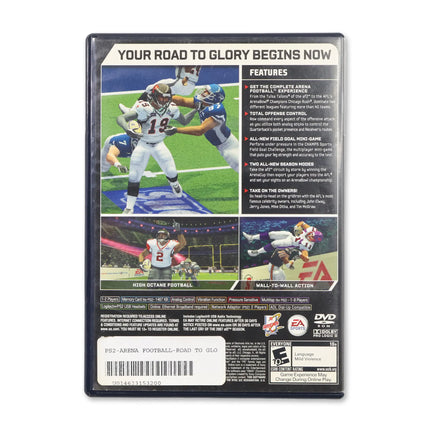 Arena Football Road to Glory for Sony PlayStation 2 - Case back cover - Product gallery.