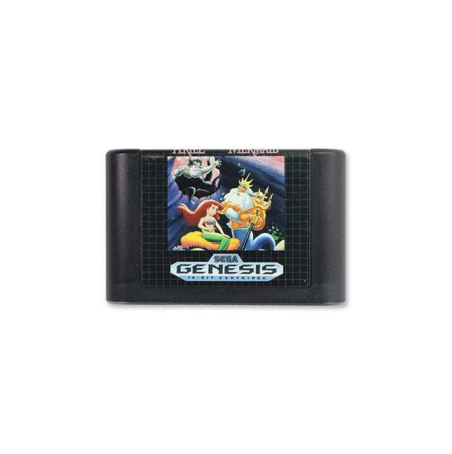Ariel the Little Mermaid for Sega Genesis - Cartridge front with label - Game only.