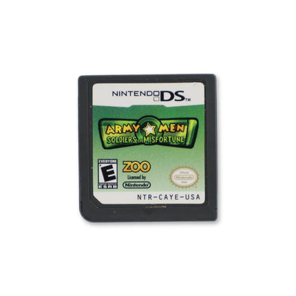 Army Men Soldiers of Misfortune for Nintendo DS - Cartridge front with label - Game only.