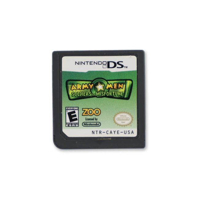 Army Men Soldiers of Misfortune for Nintendo DS - Cartridge front with label - Game only.