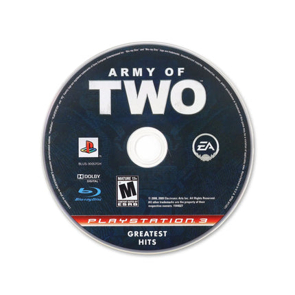Army of Two [Greatest Hits] for PlayStation 3 - Cartridge front with label - Game only.