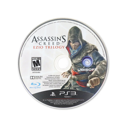 Assassin's Creed: Ezio Trilogy for PlayStation 3 - Cartridge front with label - Game only.