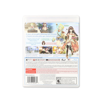 Atelier Shallie: Alchemists of the Dusk Sea for PlayStation 3 - Box back - Product gallery.