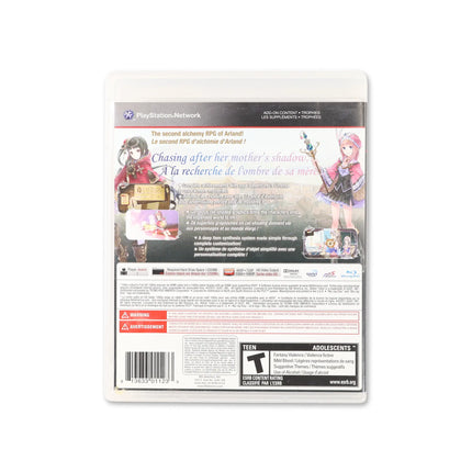Atelier Totori: The Adventurer of Arland for PlayStation 3 - Box back - Product gallery.
