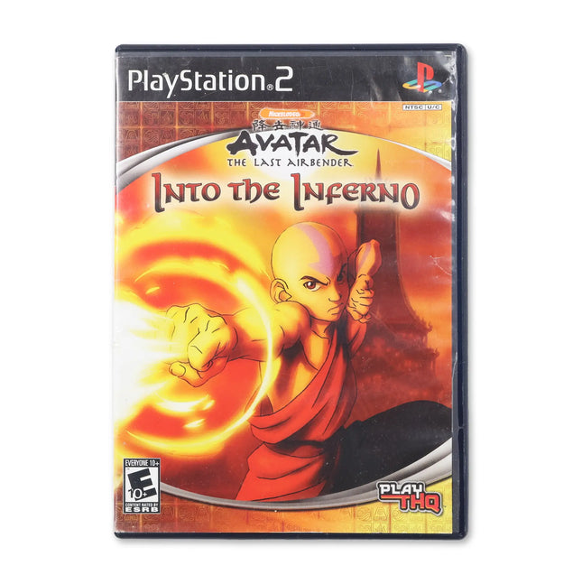 Avatar the Last Airbender Into the Inferno for Sony PlayStation 2 - Case front cover - Complete in box or case and game.