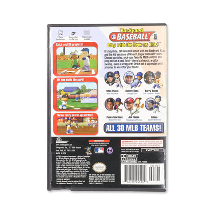 Backyard Baseball for Nintendo GameCube - Case back cover - Product gallery.