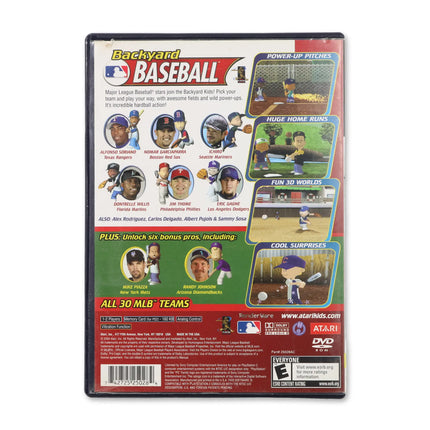 Backyard Baseball for Sony PlayStation 2 - Case back cover - Product gallery.