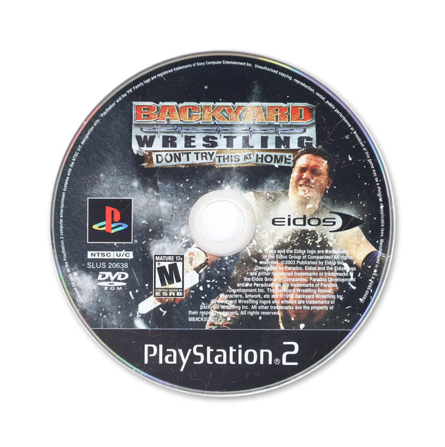 Backyard Wrestling for Sony PlayStation 2 - Disc front with label - Game only.