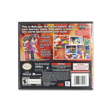 Bakugan Battle Brawlers for Nintendo DS - Box back - Product gallery.