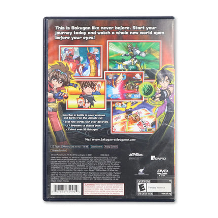 Bakugan Battle Brawlers for Sony PlayStation 2 - Case back cover - Product gallery.