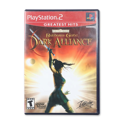 Baldur's Gate Dark Alliance [Greatest Hits] for Sony PlayStation 2 - Case front cover - Complete in box or case and game.
